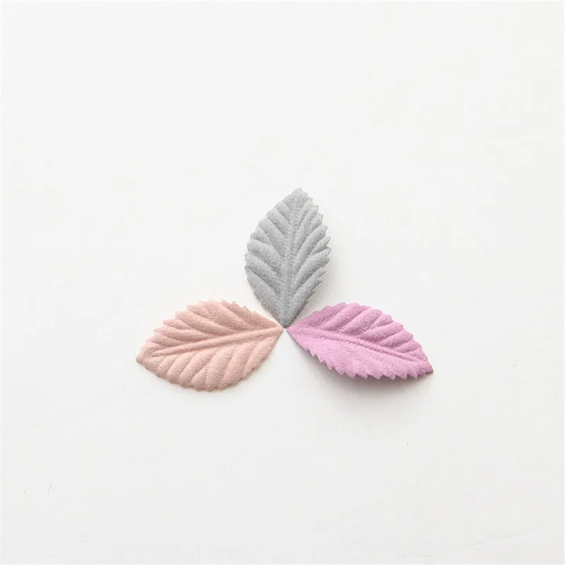 50Pcs Headwear Accessories Handmade Leaves DIY Craft Supplie Clothing Garment Wedding Decor Kids Scrapbooking Materials Leaves