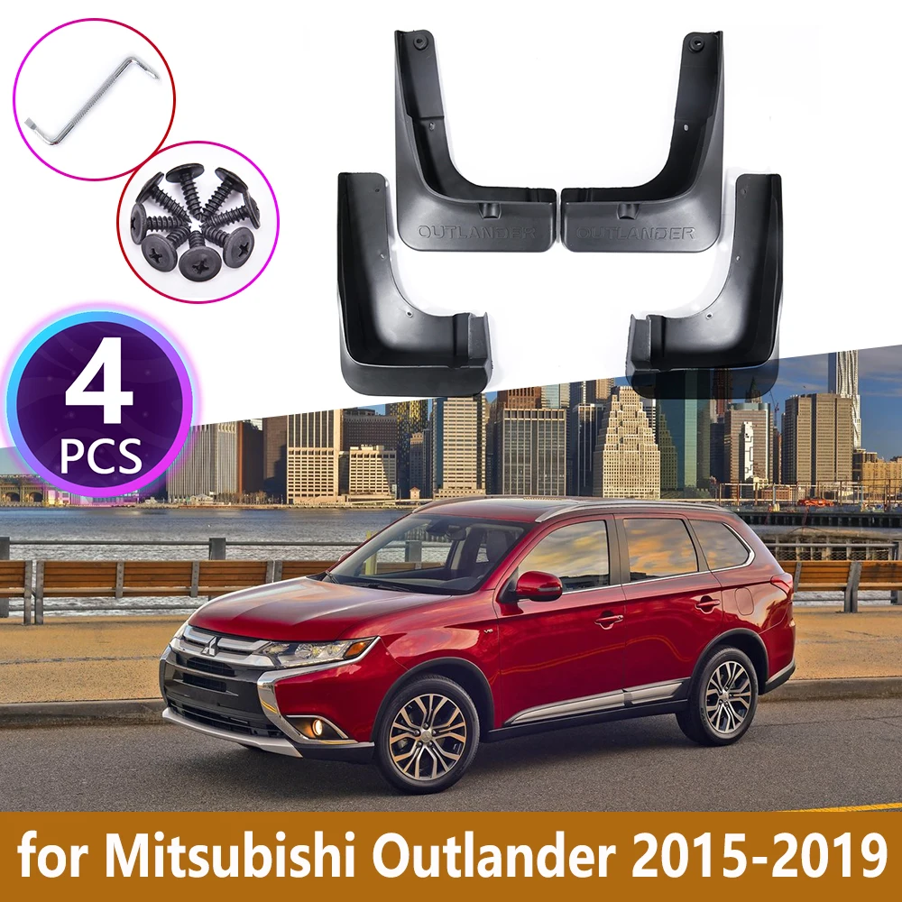 Car Front Rear Mudguards For Mitsubishi Outlander Facelift 2015 2016 2017 2018 2019 Splash Flap Mudflap Accessories Fenders | Автомобили и