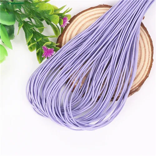 Light purple 8M 1 мм цветная высокоэластичная круглая эластичная повязка круглая эластичная канатная Резиновая лента эластичная линия DIY аксессуары для шитья ювелирных изделий 8 метров - Color: Light purple 8M