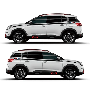 Автомобильный Стайлинг, Спортивная Автомобильная наклейка для Citroen C5 AIRCROSS Mark Levinson, автомобильные наклейки с обеих сторон - Название цвета: White car