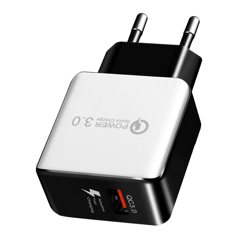 QC3.0 зарядное устройство с быстрой зарядкой, USB 5V 3.1A дорожный настенный адаптер EU Plug Совместимость с большинством usb-устройств карман sizeeasy, чтобы взять куда угодно 1010
