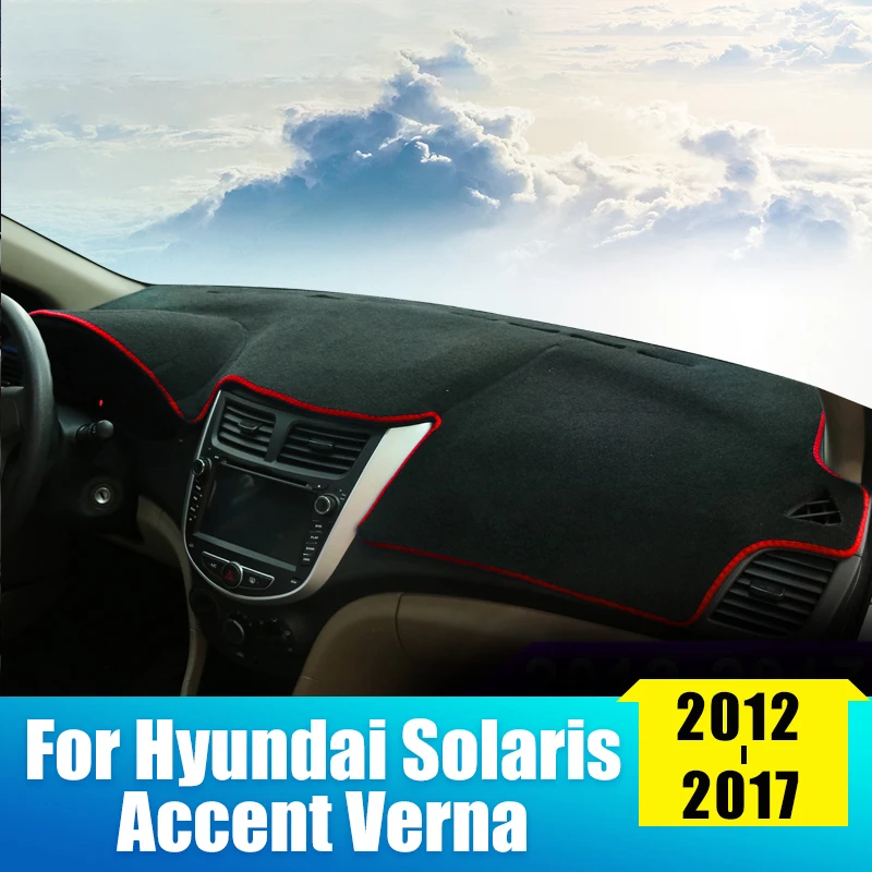 Коврик для приборной панели автомобиля коврик Hyundai Solaris Accent Verna RB 2012 2013 2014 2015 2016 2017
