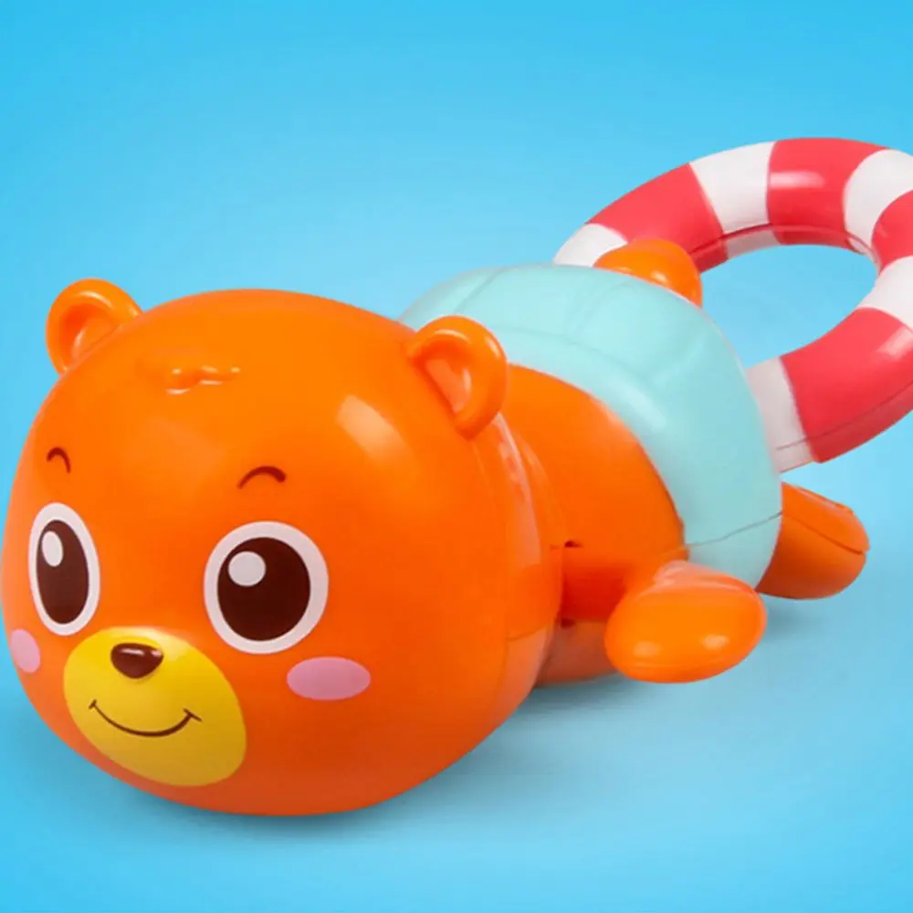 Lovely Baby Bath Toys Plastic Cartoon Bear Shape Wind Up Toy Creative Clockwork Toy Kid Gift High Quality