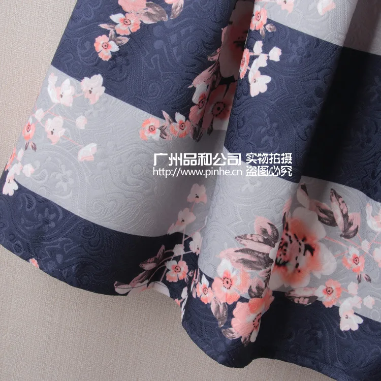 8805# AliExpress юбка в полоску с принтом Осень-зима Европа и Америка Высокая талия юбка-пачка средней длины