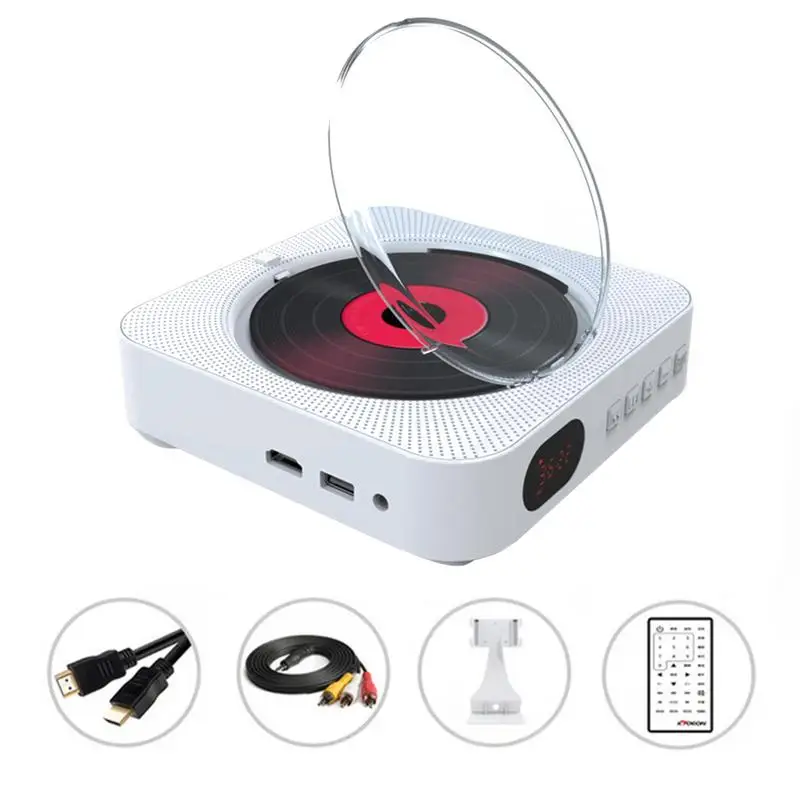 Настенный Bluetooth CD-плеер динамик Повтор dvd-плеер портативный домашний аудио встроенный HiFi динамик s USB MP3 динамик