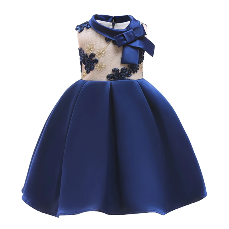 

Formal Bridesmaid Wedding Birthday Christmas Ball Gown Dress Girls Party Princess Dress Kids Sequins Embroidered