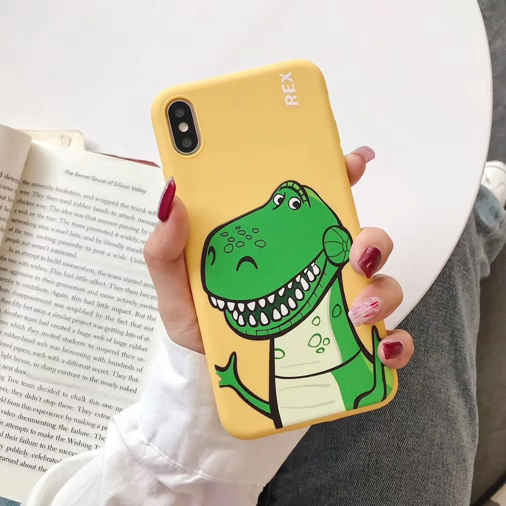 Rex Милая история игрушек мультфильма Конфеты ТПУ чехол для телефона для iPhone 7 7Plus 8Plus 6 s Plus 11 Pro X XS Max Xr Вуди Базз Рекс мягкий чехол - Цвет: Rex
