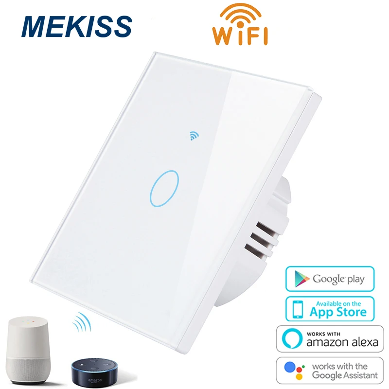 Сенсорный выключатель светильник ЕС переключатель WIFI сеть мобильный телефон
