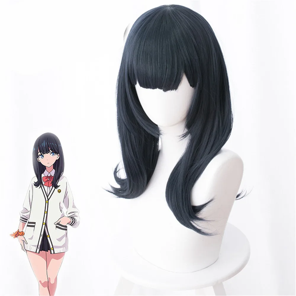 Anime SSSS.GRIDMAN Takarada Rikka Wig Cosplay Long Heat Resistant Synthetic Hair+ Free Cap |