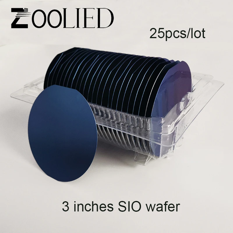 

25PCS/lot 3 inches Type P/B Thick 380nm+-25um Prime Grade SIO wafers oxide silicon Orientation100 Resistance 0.001-0.005ohm