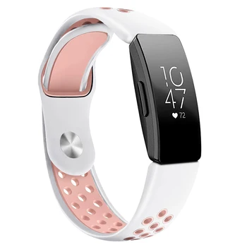 

Watch Band Air Hole Sport Wrist Strap Silicone Adjustable Replacement Two Tone Portable Soft Lightweight for FitBit Inspire