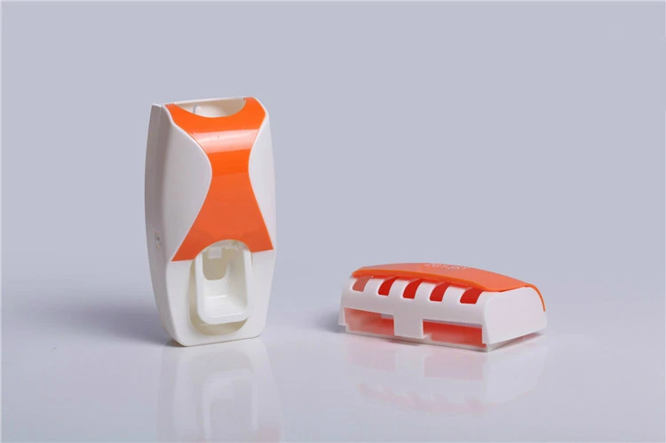 Настенный держатель 5 шт. зубная щетка стойка для ванной Oral+ Fashion Home для ванной комнаты, автоматическая Зубная паста семейный набор диспенсер крепление - Цвет: Оранжевый