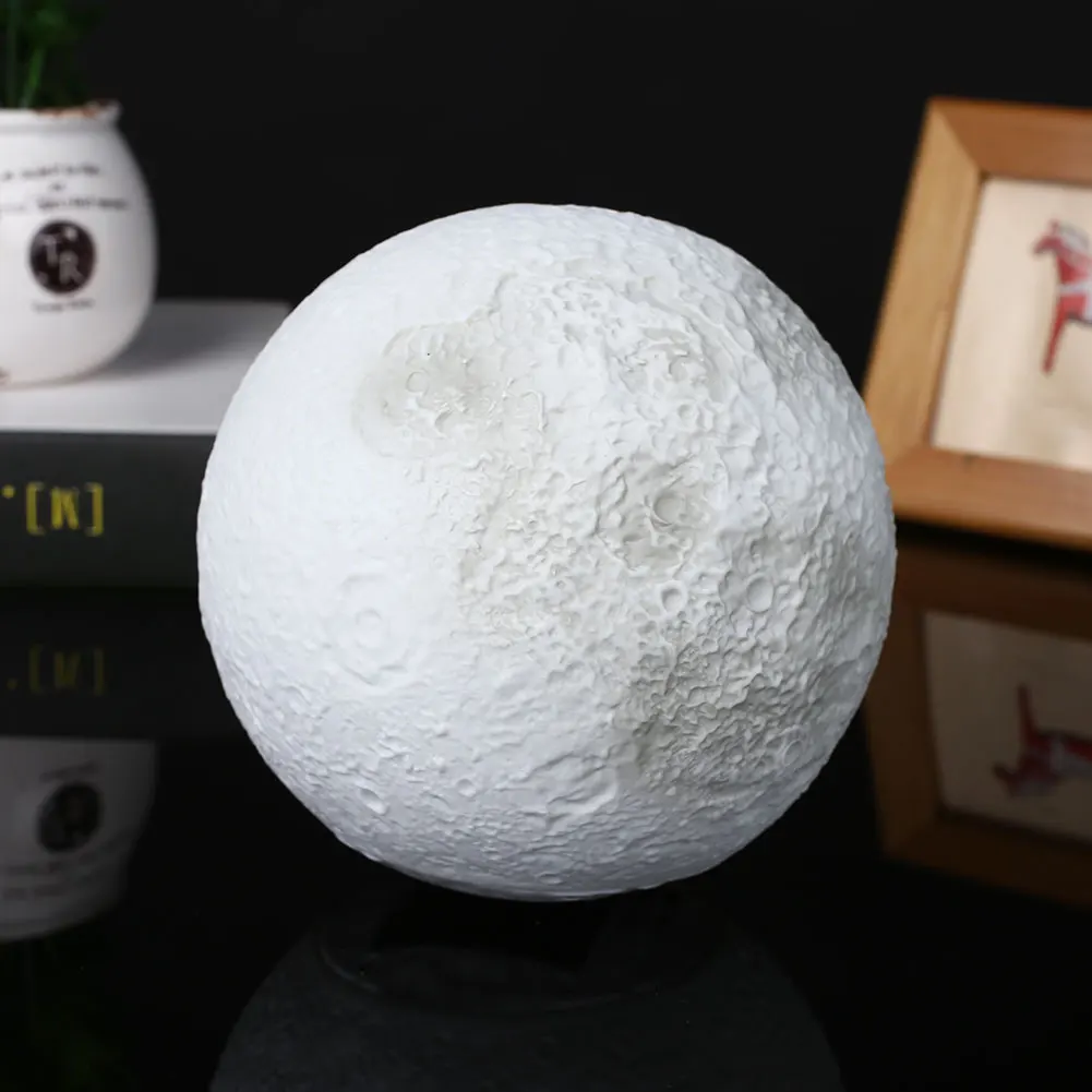 Современный дом 3D печать 400lm светодиодный луч Луна Ночник светильник подарок на день рождения