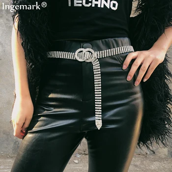 

Ingemark Luxury Full Rhinestone Waistband Belly Chain Belt Wedding Female Shiny Crystal Body Jewelry Party Women Dress Gifts