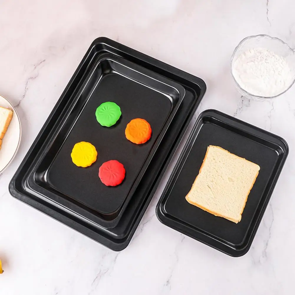 

Прямоугольная противень для выпечки с защитой от ожогов, из углеродистой стали, без заусенцев, поднос для выпечки «сделай сам», приспособление для готовки