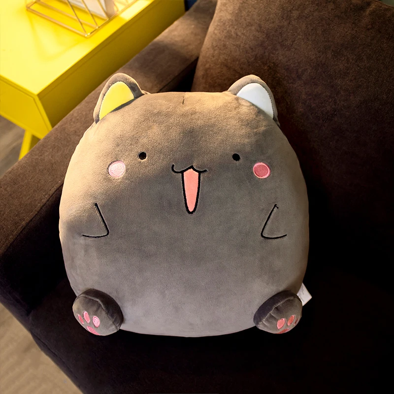 Счастливая обезьяна 40 см Kawaii животные плюшевые подушки игрушка кукла милый мягкий плюшевый Кот грелка для рук Декор для дома диван подарок на день рождения игрушки