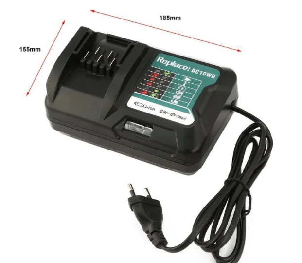 Быстрое литиевое зарядное устройство для Makita 10,8 V 12V DC10WD BL1015 DC10WD/DC10SB/DC10WC 100-240V зарядное устройство