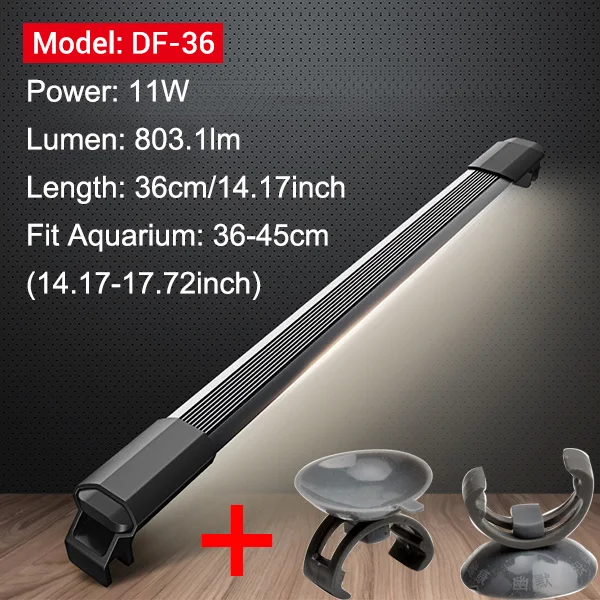 DF36 and suction cup Nicrew JIYIN аквариумные лампы SMD 220 В/50-60 Гц аквариумные светодиодный Светодиодный лампы для аквариума 1,1 см водостойкие дайвинг огни - Цвет: DF36 and suction cup