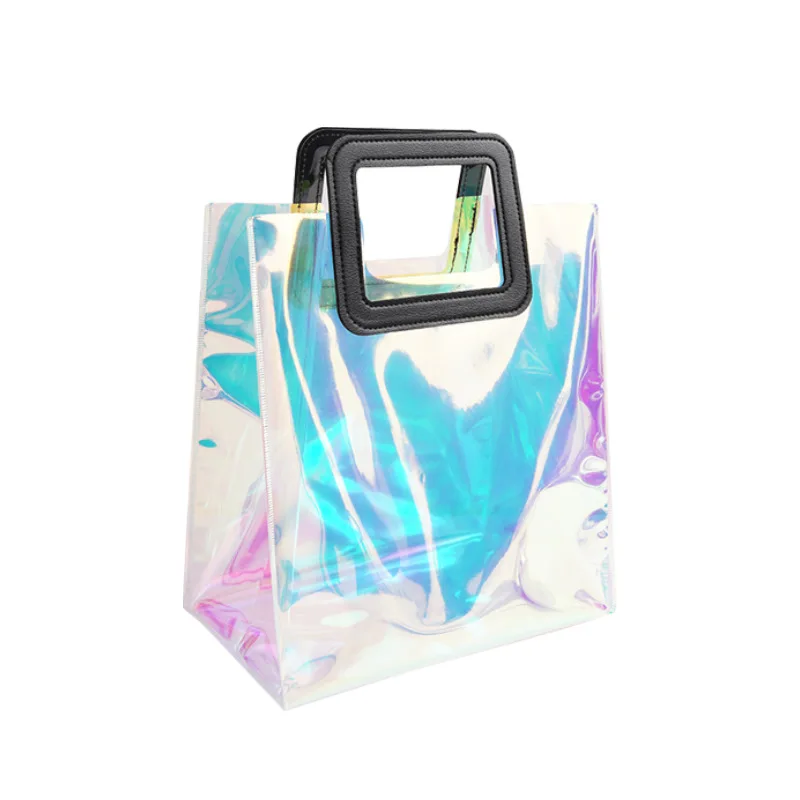 

Laser Transparent Tote Bags for Women 2020 Fashion PVC Jelly Large Capacity Shoulder Messenger Bag Travel Ladies Hand Bags
