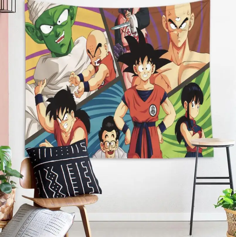 Dragon Ball живопись гобелен 3D печать ленты прямоугольный домашний Декор настенный Wukong2 - Цвет: 18