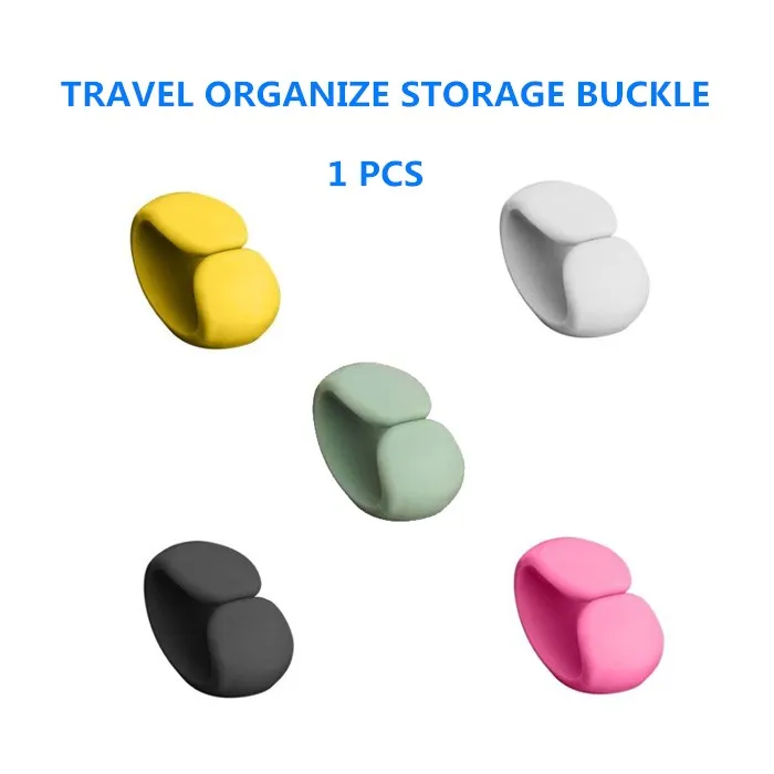 

1p Travel Data Line Hub Finishing Buckle Headset Charging Cable Finishing Storage Buckle Simple Multifunctional Winding Buckle