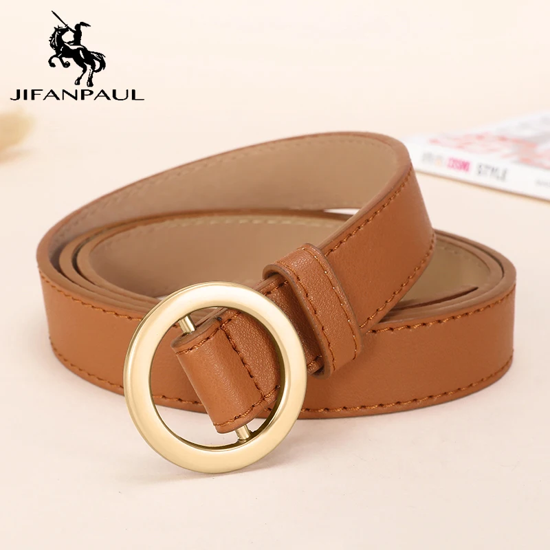 

JIFANPAUL Round Metal Circle Belt women belt Fashion retro jeans dress accessories luxury brand youth cute belts free shipping