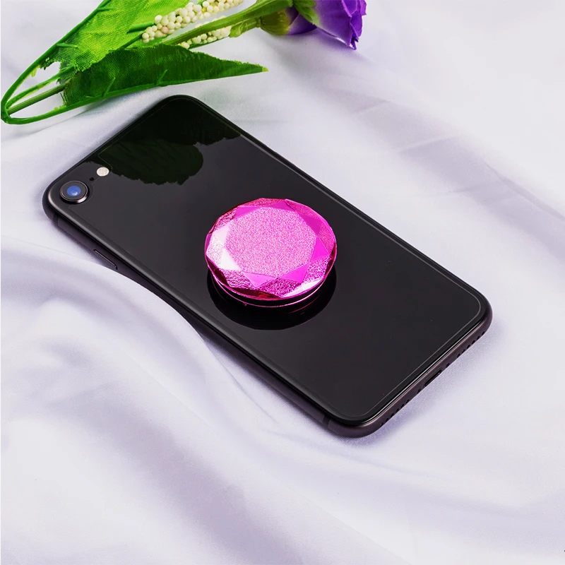 Розовый Покрытие Алмазный Pocketsocket держатель для телефона Подставка для IPhone X 7 XS samsung карманная розетка Air Bag сотовый Кронштейн Поддержка - Цвет: Розовый