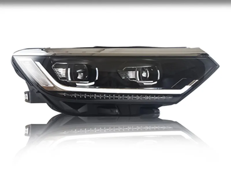 VLAND завод для автомобильных фар для Passat B8 светодиодный головной свет и поворотный свет с движущимся сигналом+ play and plug - Color: Black