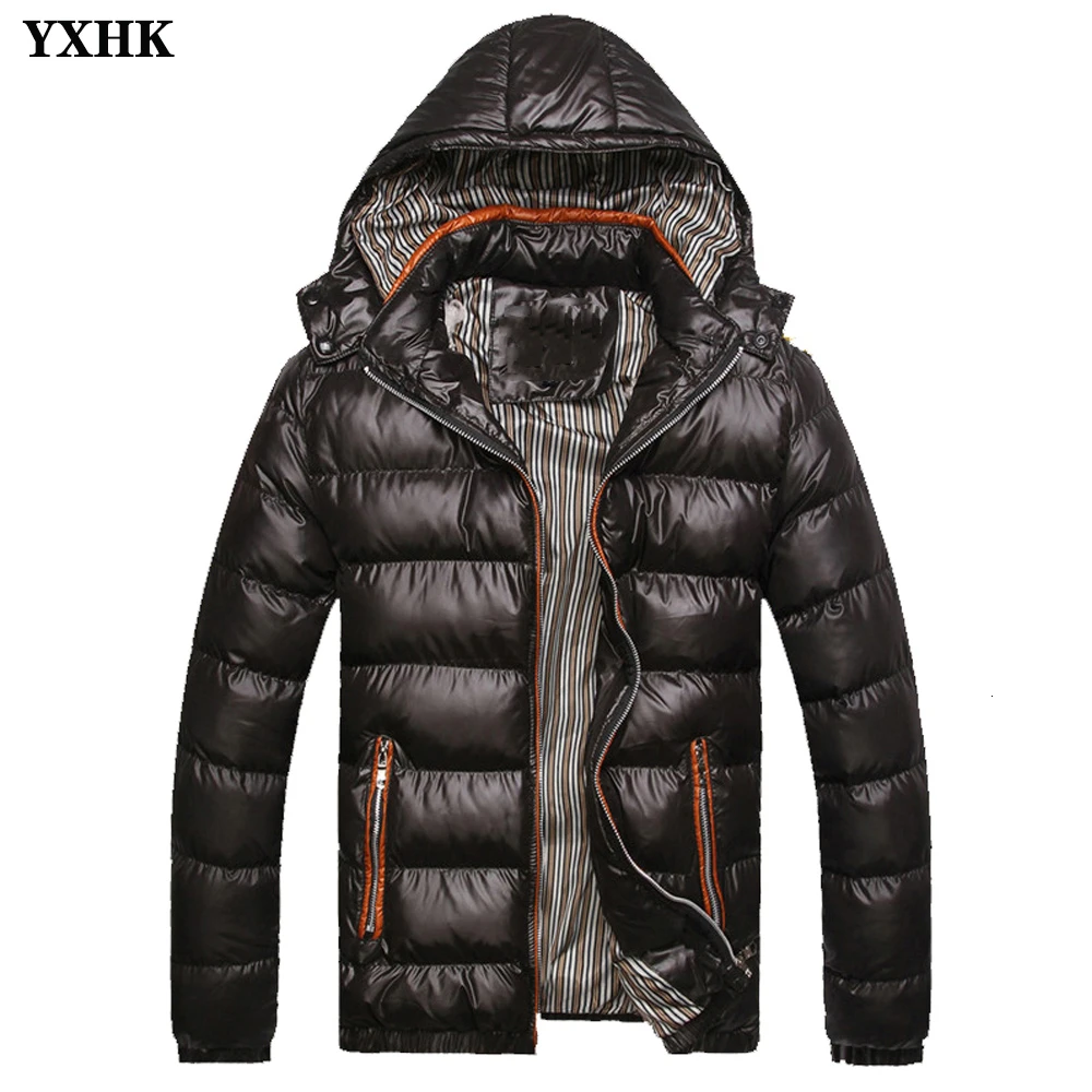 

Men's Brand Clothing Winter Jacket Coats Warm Thick Male Zipper Jackets Padded Casual Hooded Parkas Parka Men Overcoats Casual