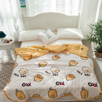 

New Room decoration Cute duck Summer quilt AB side Machine wash quilt Air-conditioning Quilt