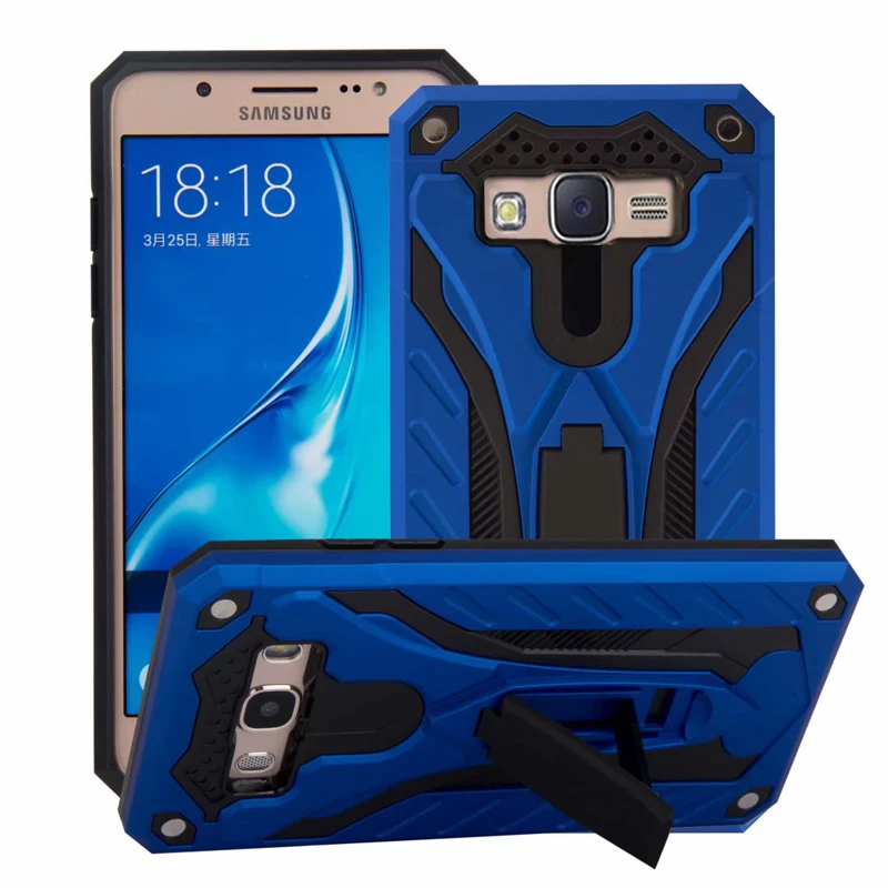 Чехол, чехол, чехол для Samsung Galaxy J2 Prime J 2 Prime G530 edge TPU armor защита от падения Автономный Кронштейн, чехол для телефона - Цвет: blue