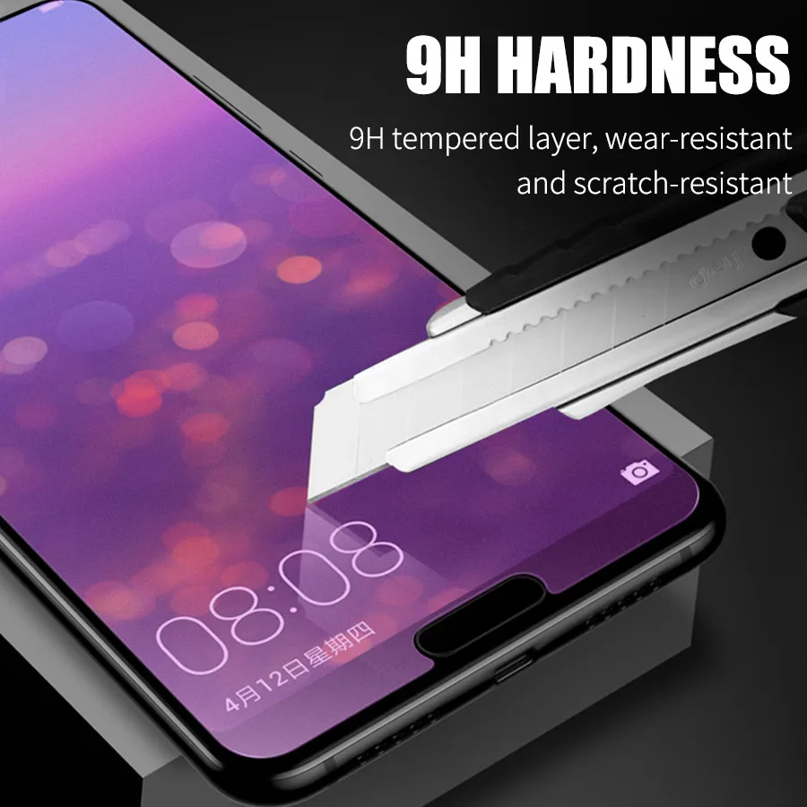 Матовое закаленное стекло с защитой от синего света для Huawei Honor 20 Pro 9X 8X View P20