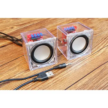 

DIY speaker electronic kit assembly Solder by yourself with Transparent box