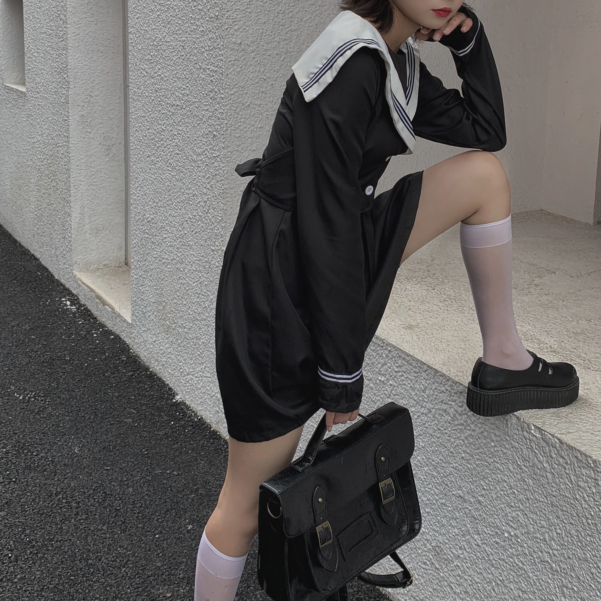 Girls Jk Navy Collar Sailor Suits Japanese Style Academy Party Dress Pleated Skirts Korean Students High School College Uniforms