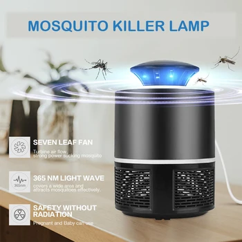 

LED Mosquito Killer Lamp bug zapper insect trap Radiationless USB Electric No Noise No Radiation Pest Insect Repellents For Baby