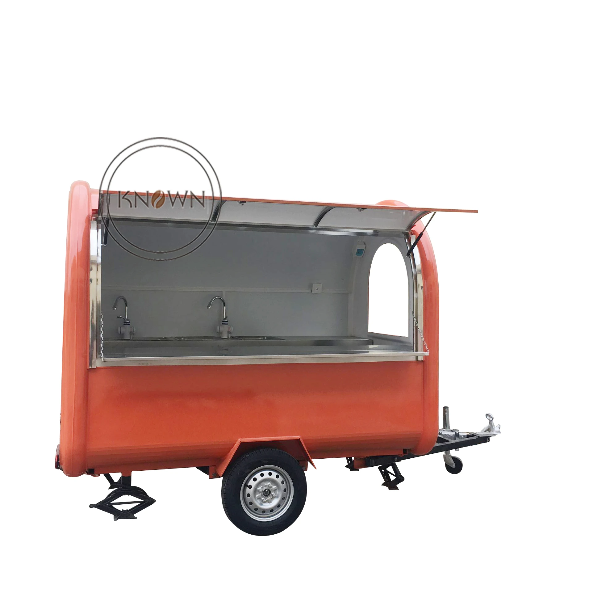 

Hot dog mobile 280*160*210 cm food trailer outdoor food cart good quality hot selling