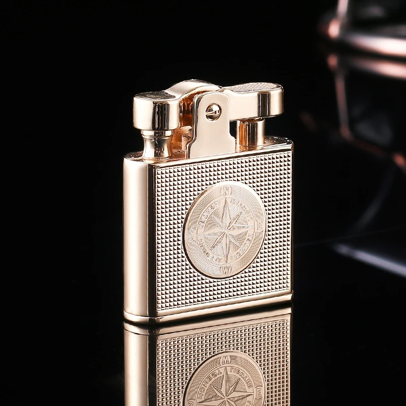 I Honest Copper Cigarette Lighter Gasoline Vintage Kerosene For oil Lighter Grinding Wheels Fire Lighter Retro Windproof Lighter - Цвет: I