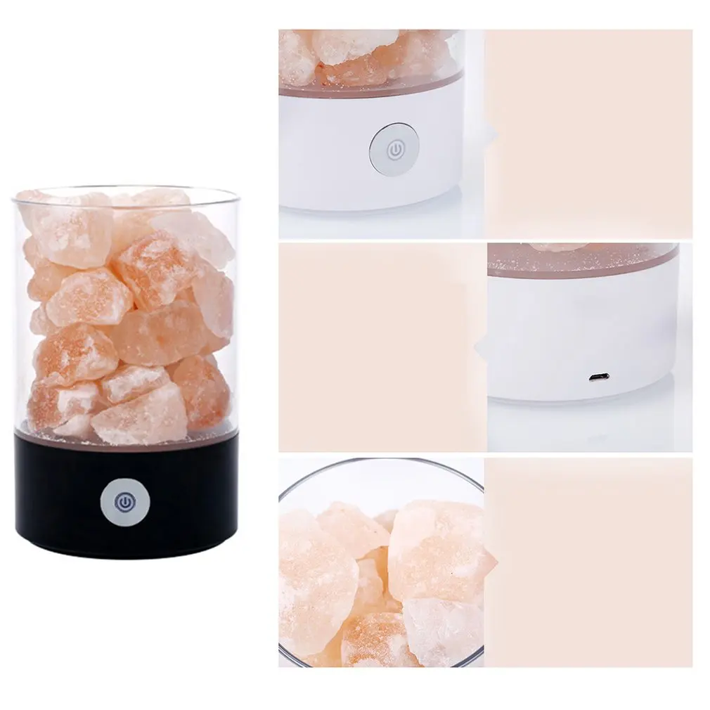 Соляная Лампа, гималайский кристалл, соляная каменная лампа, отрицательная ионная лампа для очистки воздуха, лампа для сна со спящей креативной спальной лампой