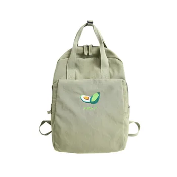 

Nylon Multifuncation Fruit Appliques Backpack Casual Letter Embroidery School Bags For Teenager Girls Waterproof Travel Backpack