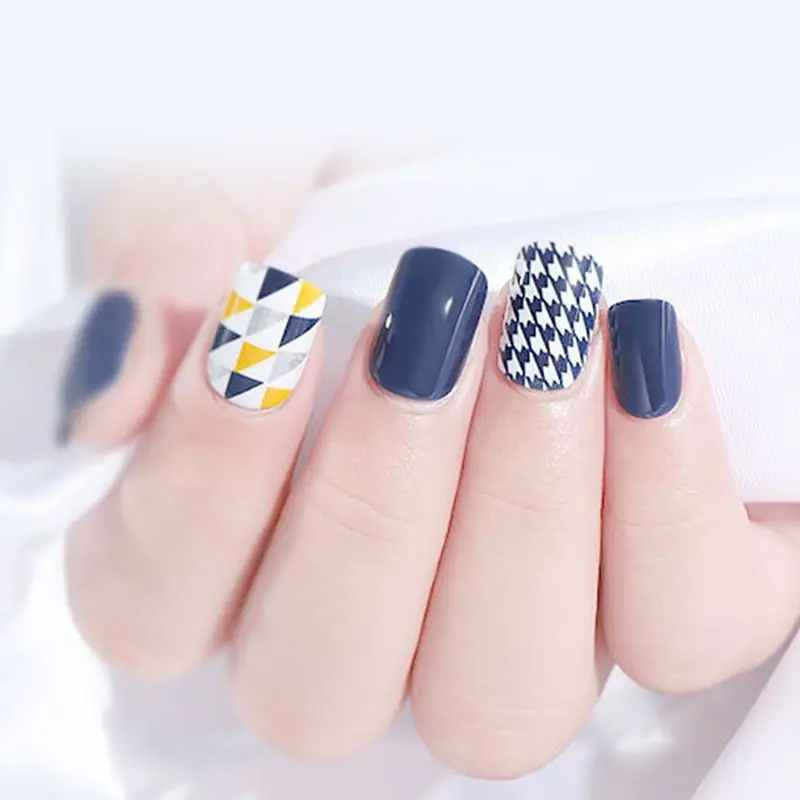 Detachable Full Cover False Nail Tips Sticker Reusable Nails Decoration Tools