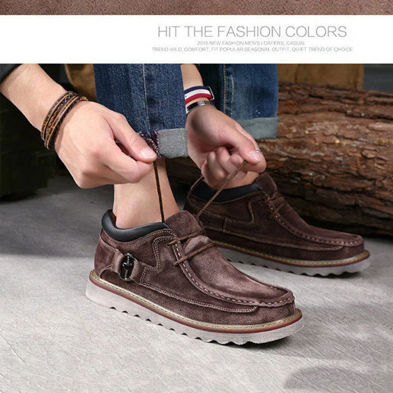 The Latest Merkmak Autumn Winter Genuine Leather Casual Men Shoes Snow ...