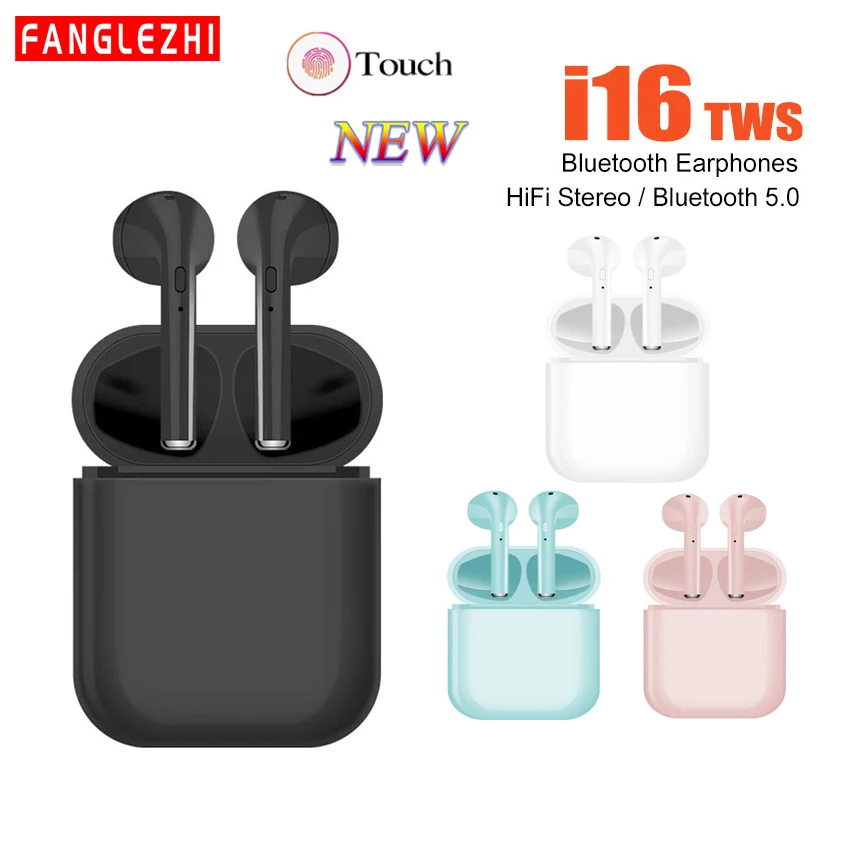 

i16 TWS Headphones Wireless Bluetooth Earphone 5.0 Sport With Charger Headsets With Microphone Music Earphones For Ios Android