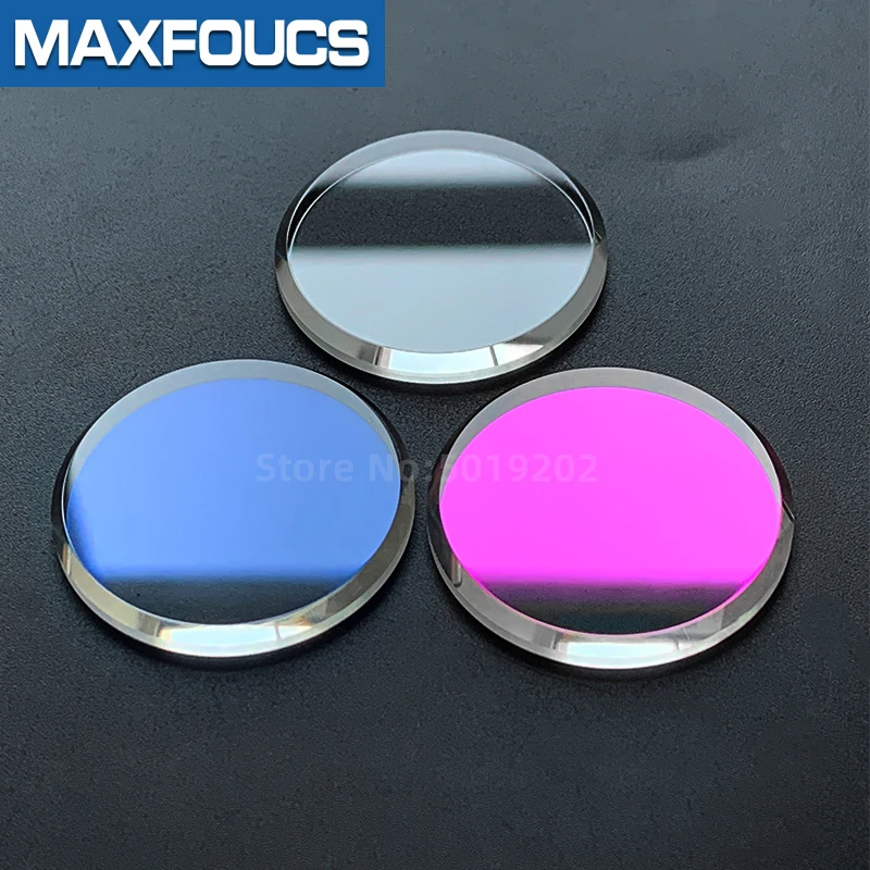 For Seiko Flat Sapphire glass Skx007 SKX009 SKX011 SKX173 SKX171 SKX175 7002 Crystal Watch Glass parts With chamfer AR Blue