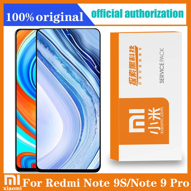 Оригинальный 6 67 ''ЖК дисплей экран Замена для Xiaomi Redmi примечание 9 Pro ЖК с сенсорным экраном дигитайзер в