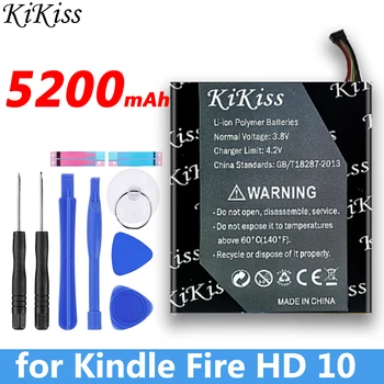 

5200mAh For Kindle Fire HD 10 Battery for Amazon B00VKIY9RG Fire HD 10.1 SR87CV SR87MC 58-000119 ST10 ST10A 26s1008 Batteries