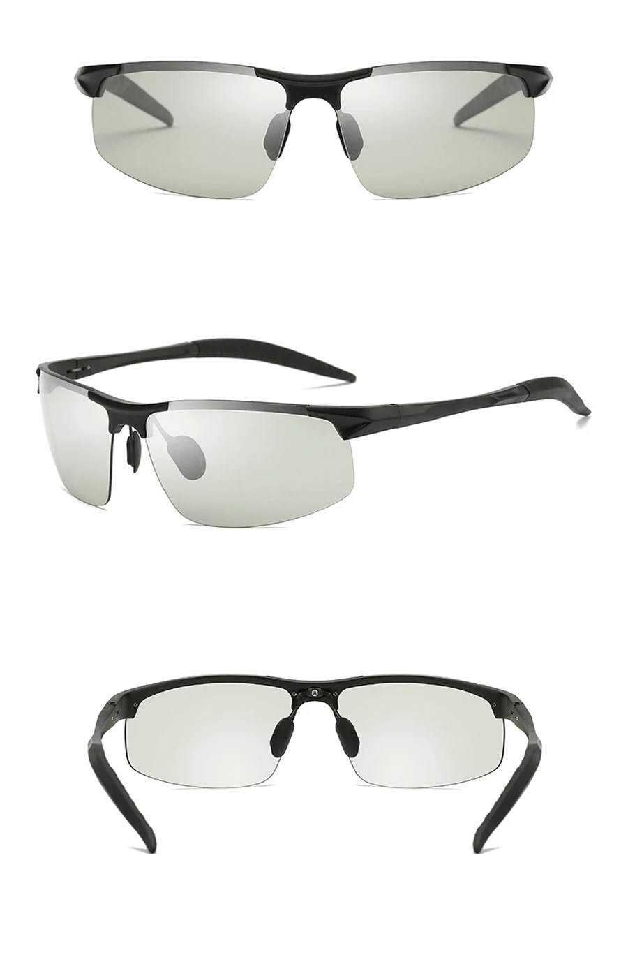Металлическая оправа поляризованные солнцезащитные очки мужские 3 цвета черный/серебристый/коричневый UV400 вождения очки для мужчин