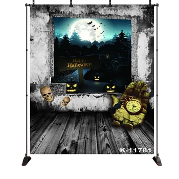 

Halloween photography background Broken wall Scary cartoon halloween background Broken severed hand Photo Background Props