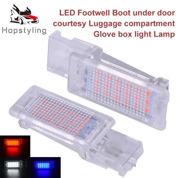 

2x For skoda superb VW Caddy Eos Golf Plus Jetta LED Footwell Boot under door courtesy Luggage compartment Glove box light Lamp