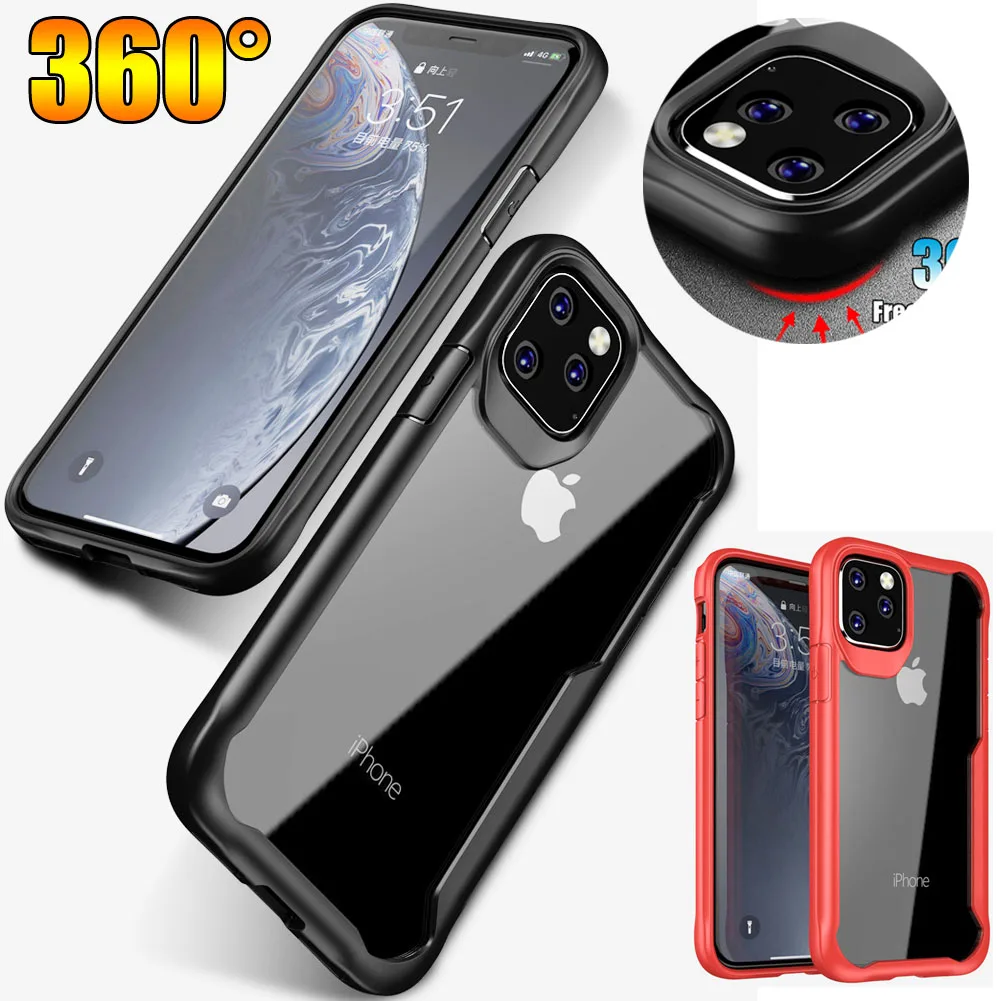 Hybrid Air Cushion Hard Armor Shockproof Phone Case on For iPhone 11 Pro Max 2019 7 8 Plus X XS XR MAX Cases Rugged Cover | Мобильные