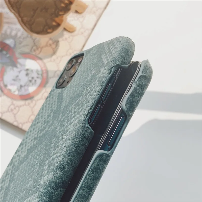 Темно-зеленый чехол для телефона из искусственной кожи для iPhone11 11pro max X XS чехол для max XR чехол из змеиной кожи s для iPhone 6 6S 7 8 Plus Аксессуары